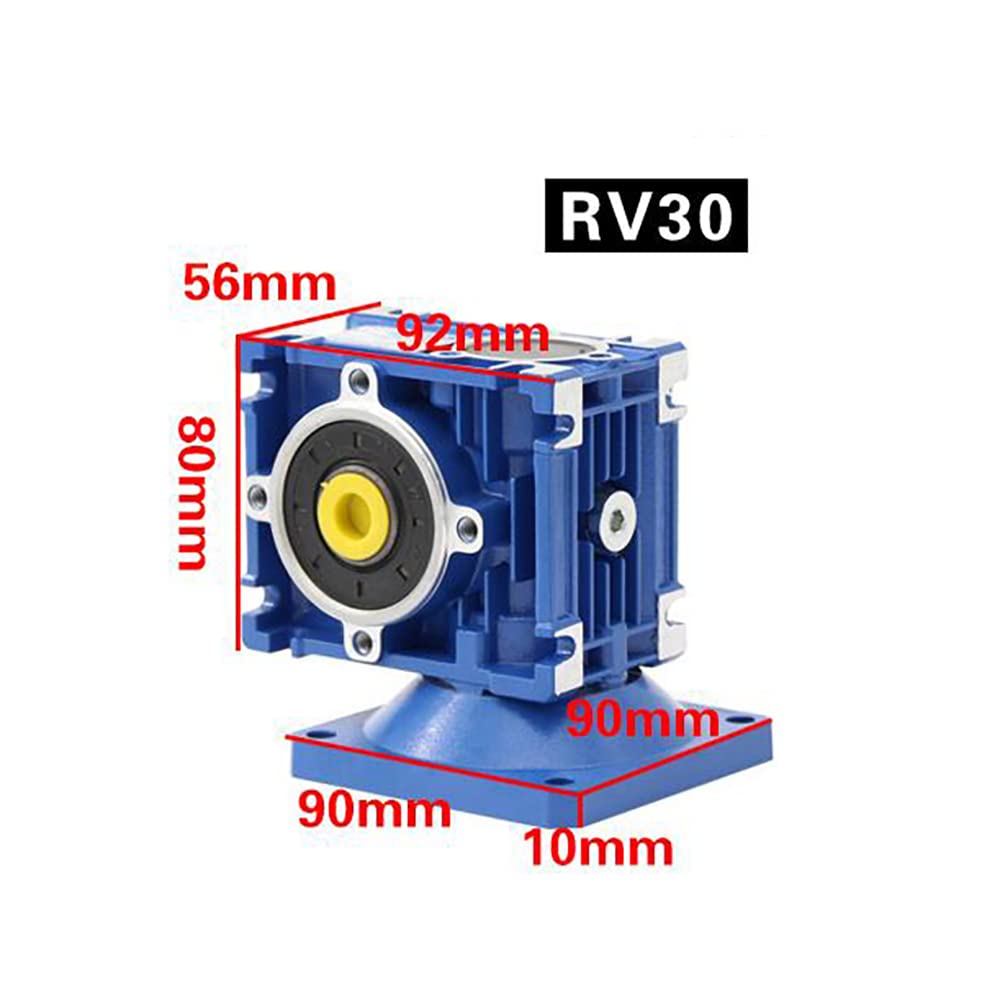 Motor Reductor de Engranaje Helicoidal RV30 120W 12V 24V CC, Motorreductor de CC Autoengranaje Rotación Del Eje de Bloqueo único CW CCW Velocidad Ajustable (24V 105RPM)