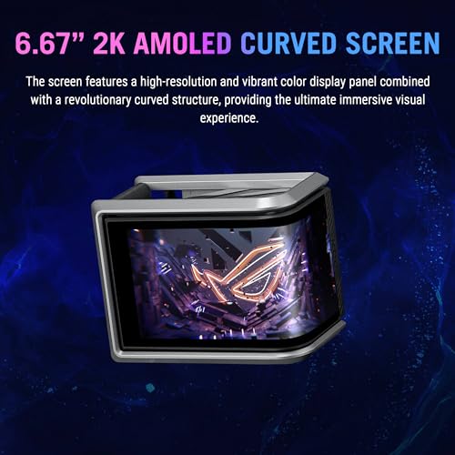 Image of ASUS ROG RYUO IV 360 ARGB with movable curved 6.67-inch AMOLED display that supports 3D-effect video or customizable system stats, plus Asetek Emma Gen8 V2 pump and pre-mounted daisy-chained ARGB fans