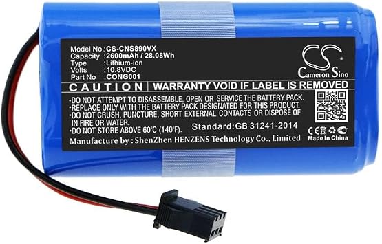 VI VINTRONS Battery for Cecotec Conga 890 Slim,