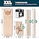 Kubb XXL [Premium] Holz Wikinger Spiel aus Gummibaum Holz – Kubb Hartholz für Erwachsene - mit praktischer Tragetasche