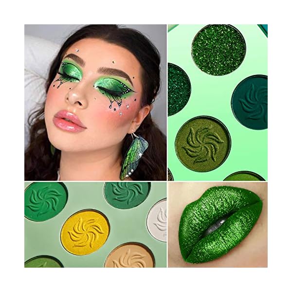 Avocado-Green-Eyeshadow-Palette-DELANCI-15-ColorHighly-Pigmented-Eyeshadow-Makeup-Pallete-Matte-Shimmer-Glitter-Eye-Shade-Long-Wear-Vegan-Cruelty-Free-Nude-Yellow-Emerald-Green-Eye-Shadow-Pallet DE'LANCI Avocado Green Eyeshadow Palette 15 Colors, Highly Pigmented Eyeshadow Pallete Matte Shimmer Glitter Eye Shade Grinch Makeup, Long Wear Cruelty Free Nude Yellow Emerald Green Eye Shadow Pallet