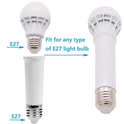 Miniatura 9 de Extensor de enchufe E26, base media estándar E26 a E26, adaptador de enchufe de extensión de 2.56 pulgadas, extensión de enchufe de bombilla,