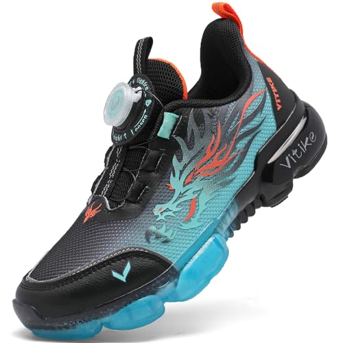 Image of Boys Girls Sneakers Kids Running Tennis Sports Casual Shoes | Breathable Lightweight Comfortable Cushioned No-tie Athletic Outdoor Walking School