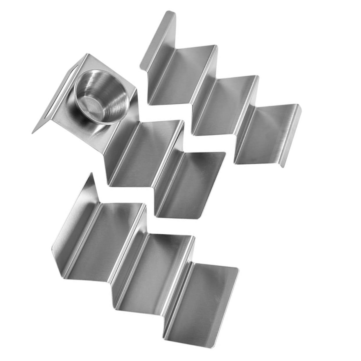 Cabilock Rack 3pcs Stainless Steel Taco Holders Rustproof for Outdoor Parties Camping