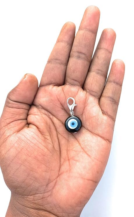 Image of Evil Eye Pet Protection Charm - Blue Evil Eye Pendant for Dogs, Cats, Birds, Parrots, Rabbits & Pets | Lucky Amulet Collar Tag & Keychain for Men & Women | Car, Home, Prosperity, Good Luck, Negative Energy Protection
