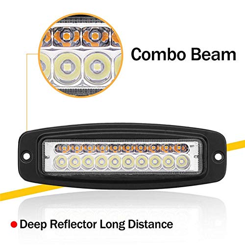 Lámpara de Niebla Led Dual-Color Contra la Ceguera Nocturna 100W 2X 4