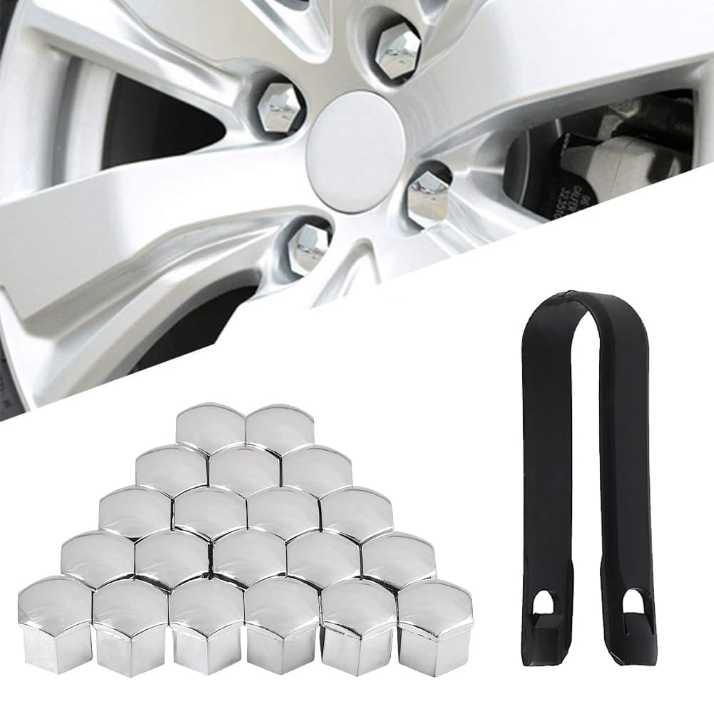 20 Cache-écrous De Roue En PVC Noir 17mm - Protection Anti-poussière Et Embellissement Pour Jantes - 7