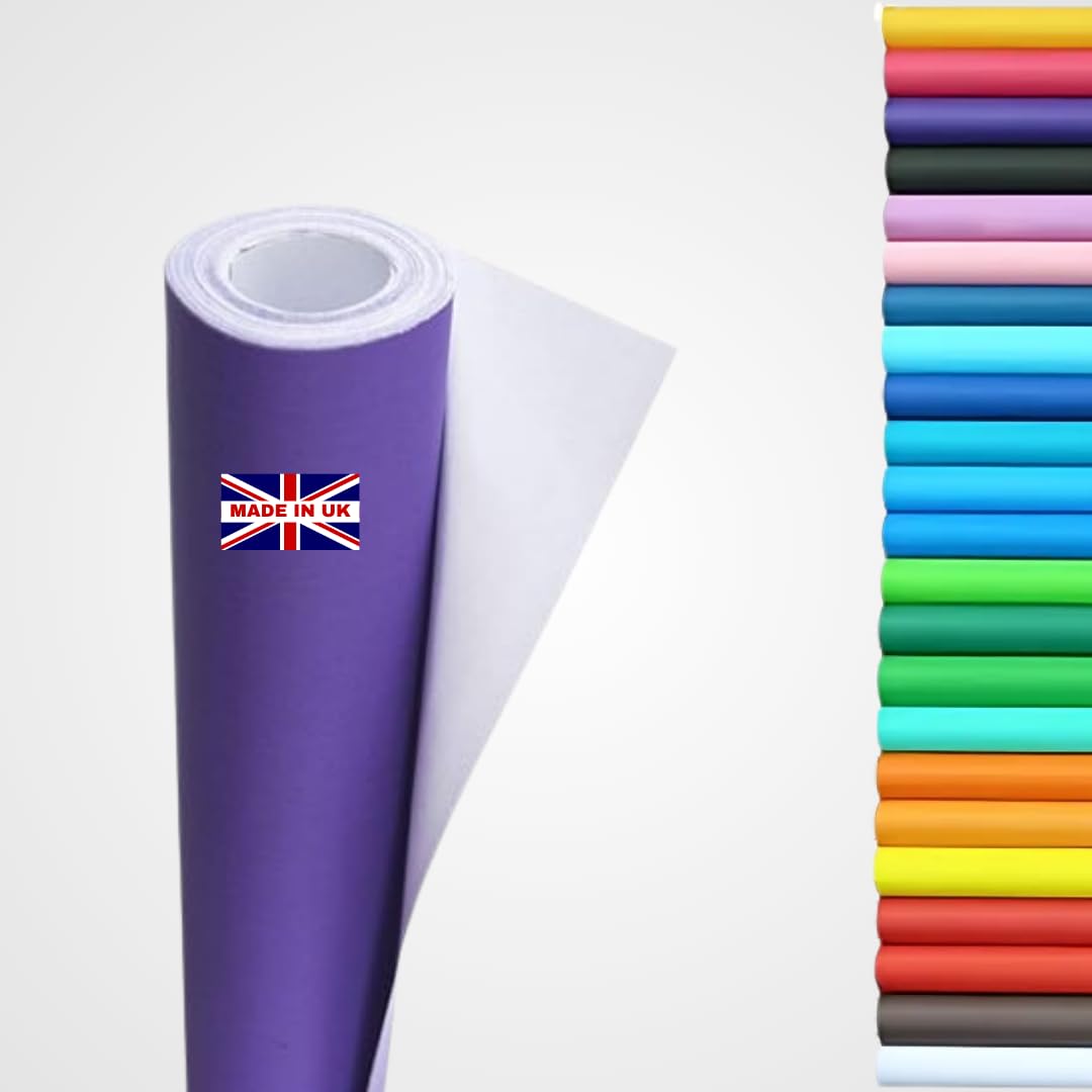 Wrapping Paper roll, Large Display Poster Paper Roll, Backing Paper 10m x 76cm - 80gsm Art, School Craft, Packing, Table Runner, Notice Boards, Drawing, Painting, Backdrop, Kraft Paper. (Purple) — image 1