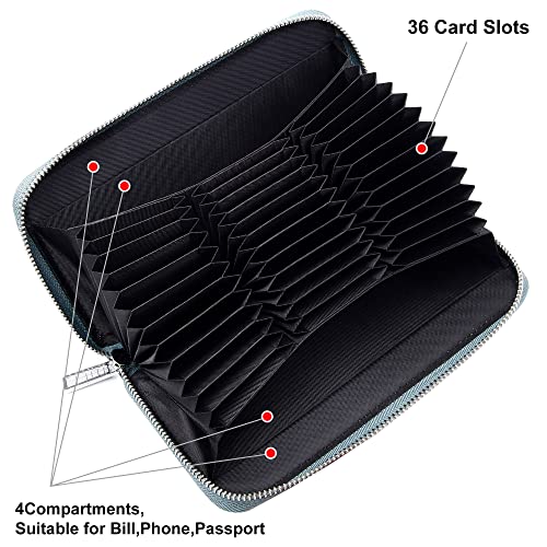 OIDERY Women Large Capacity Credit Card Wallet RFID Blocking with Removable Wristlet3