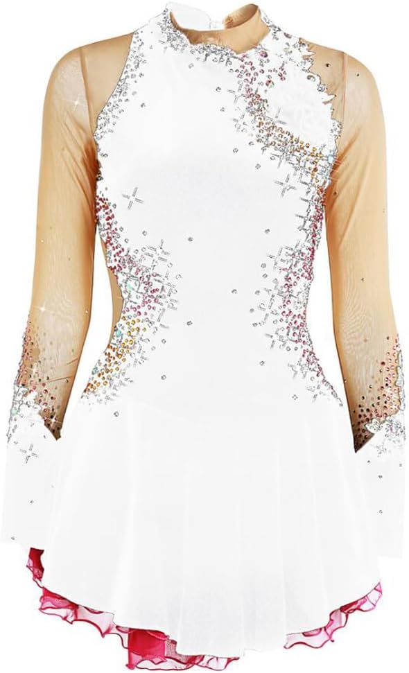 Figure Ice Skating Dress for Competition Practice Gradient Artistic Gymnastics Costume Ballet Dance Leotard