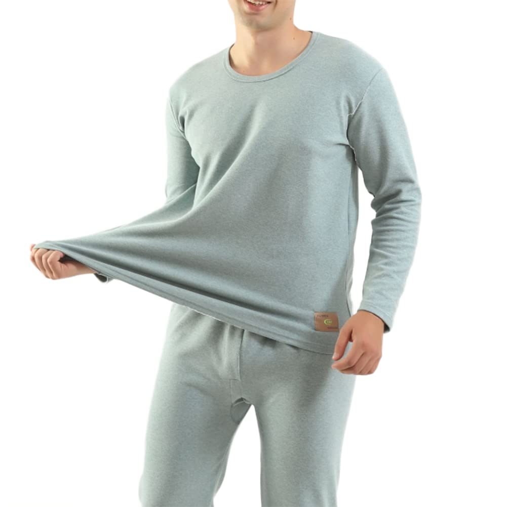 Men's Thermal Underwear with Inner Fleece Warm Ski Winter Set 3XL-9XL