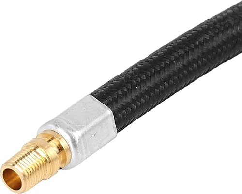 Miniatura 6 de X AUTOHAUX Válvula de neumático de coche de 7.9 in conectar tubo de aire Chuck inflador compresor bomba extensión manguera adaptador 2 unids