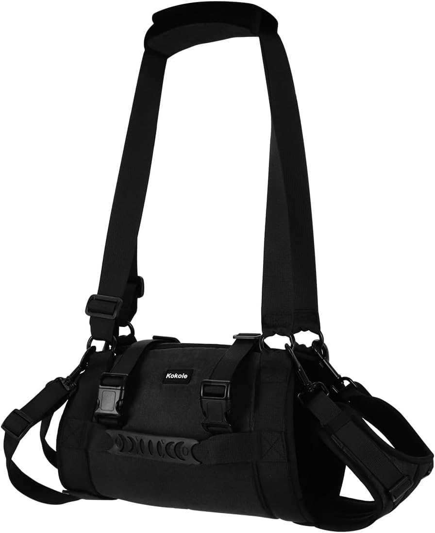 Dog Carry Sling, Emergency Backpack Pet Legs Support & Rehabilitation Lift Harness for Large Dogs Joint Injuries, Arthritis, Up and Down Stairs (Black