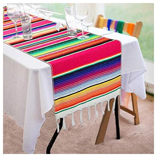 27+ Stylish Ralph Lauren Christmas Decor Pieces You Need This Holiday Season 5 Mexican Table Runner 14 x 84 Inch Mexican Serape Table Runner for Mexican Party Wedding Decorations, Fringe Cotton Table Runner