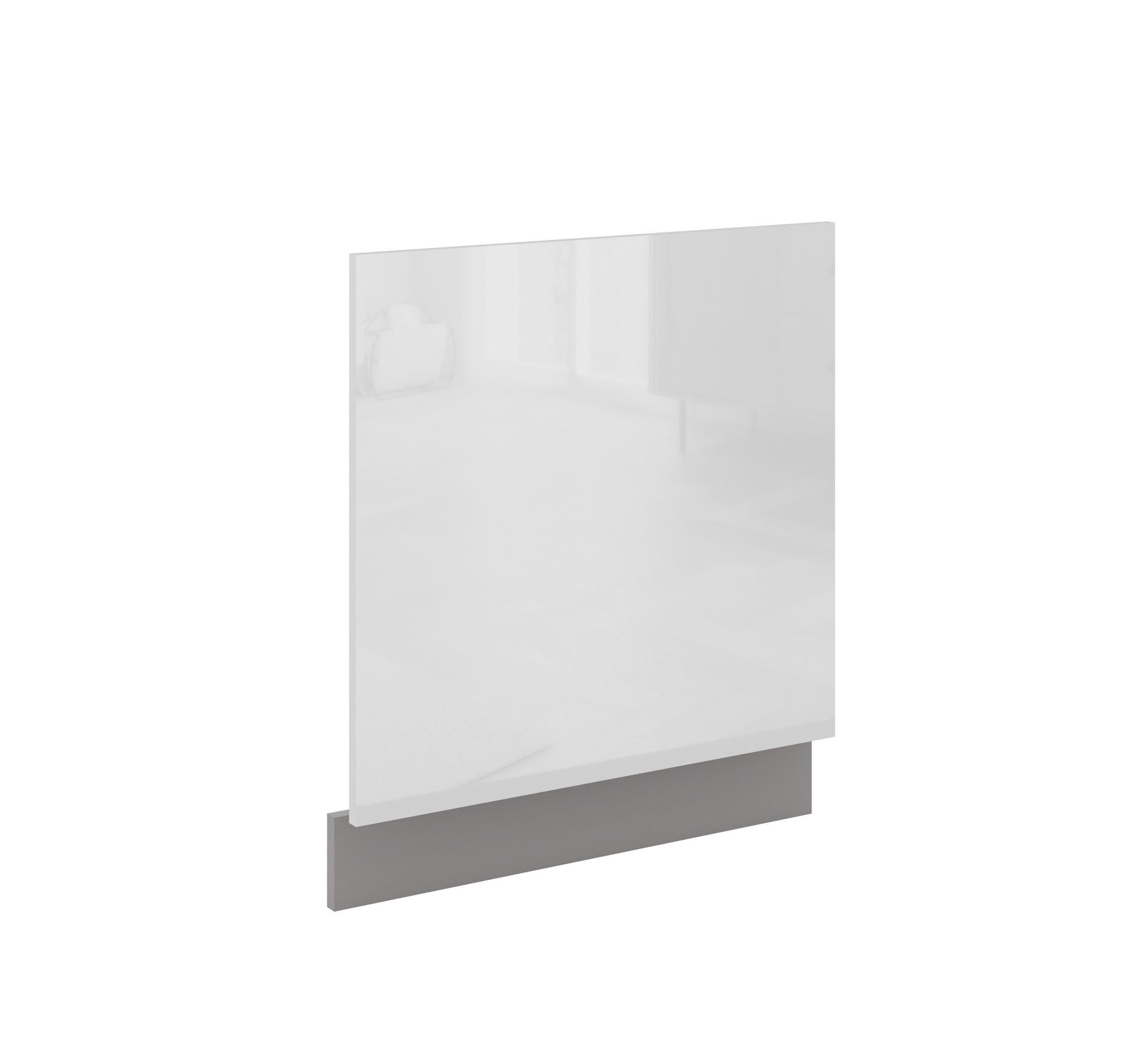 Kuechen-preisbombe Frontblende Geschirrspüler integriert 60 cm Weiß Hochglanz Küche Bianca Grey