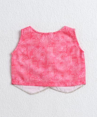 Image of The Magic Wand Woven Digital Printed Co-ord Set For Kids Girls, Sleeveless Top With Palazzo Pant Two-Piece Western Stylish Clothing Set For Festivals