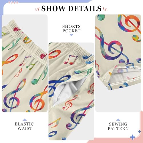 ALAZA Cute Color Music Not Yellow Pajama Lounge Pants Long Sleep Pajama Bottoms with Pockets4