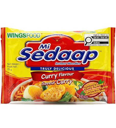 Image of Curry Flavor Instant Noodles, Mi Sedaap Halal Instant Ramen, 10 Pack