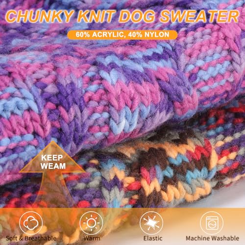 Image of BEAUTYZOO Dog Sweaters for Medium Dogs, Knit Clothes with Harness Hole