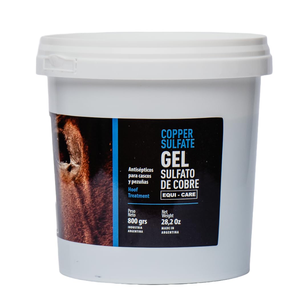 Equi - Care Copper Sulfate Hoof Gel: Premium Thrush Treatment, Hoof Care Designed to Maintain The Health of Horse's Hooves, Ensuring Strong and Resilient Hooves. (28oz)