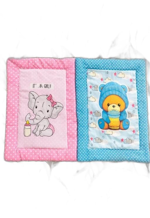 Soft Cotton Baby Goddi for 0?3 Year Kids | Comfortable & Skin-Friendly Newborn Sleeping Mat | Cute Printed Baby Bedding (Pack of 2)|PRA-P686-image-19