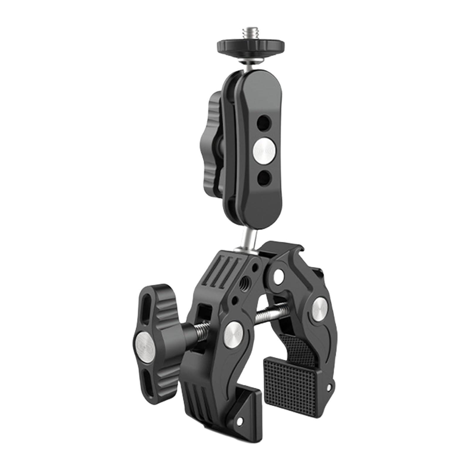 Haoyull Super Clamp Double Ballhead Smartphones/Action Camera Mount Clip 0-65mm for Tripods and Gimbals