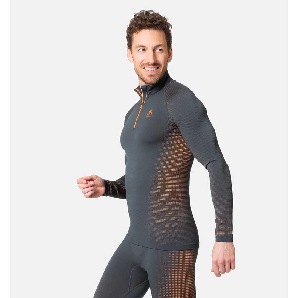 Odlo Koszulka Mężczyźni Bl Top Turtle Neck L/S Half Zip Performa