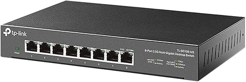 Vista 2 de TP-Link TL-SG108-M2 - Switch multigigabit de 8 puertos no gestionado, divisor Ethernet, ancho de banda 2.5 G, plug and play, montaje