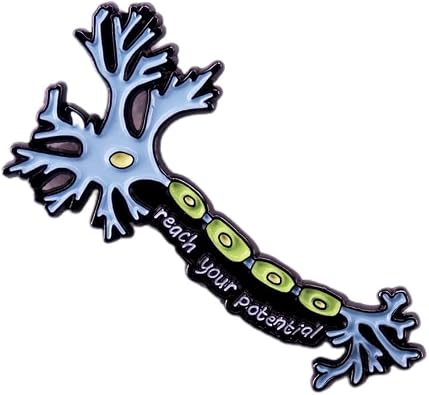 Reach your potential enamel lapel pin Neuron cells Brooch scientific badge,Unleash your potential