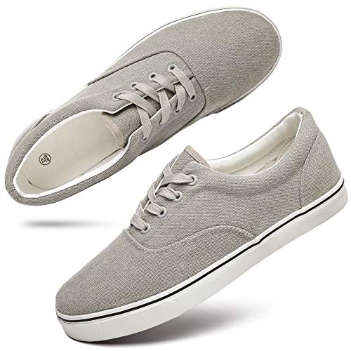 Image of yageyan Men's Low Top Canvas Walking Shoes Lace-up Fashion Sneakers Casual