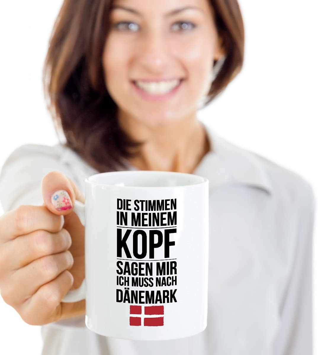 Dänemark Lustige Tasse mit Spruch Kaffeebecher Kaffeetasse Skandinavisch Dänisch Keramik