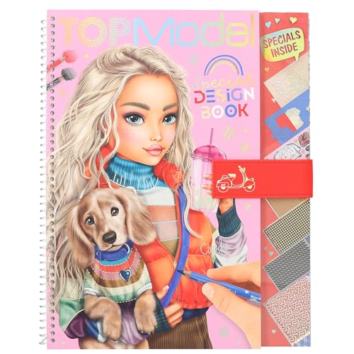 Depesche 12725 TOPModel - Libro para Colorear Special Design Book, con Plantillas, Hoja de Patrones y Muchos Accesorios, Aprox. 29,5 x 23,7 1,5 cm