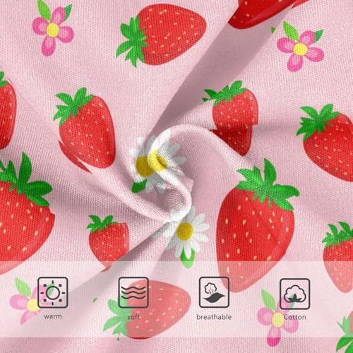 Fruit Strawberry Flowers Floral Pink Toddler Girls's Underwear 2T 23018923