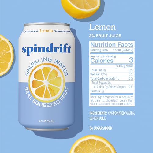 Image of Spindrift, Sparkling Water, Lemon, 12 oz, (pack of 8)