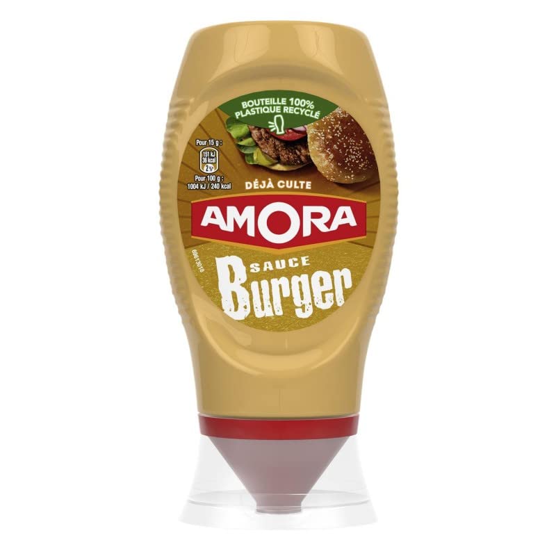 Amora – Salsa suave para hamburguesas de 260 g – 4 unidades – Se vende en un set