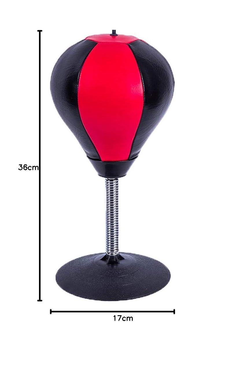 Punching ball da scrivania, super resistente, antistress, con ventosa e pompa