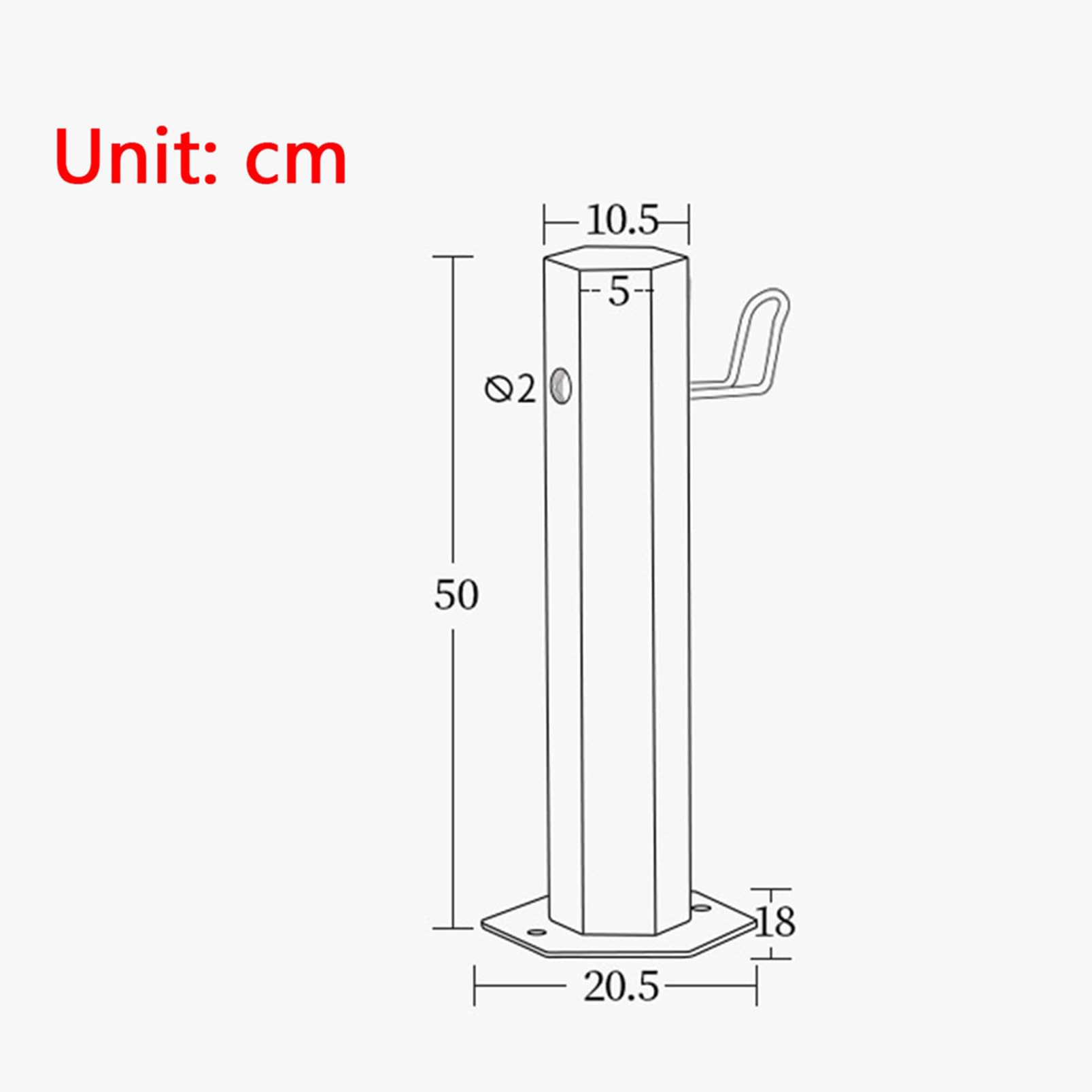 Robinet de Jardin extérieur en Acier Inoxydable avec Colonne d'eau et Support de Suspension pour Tuyau, Hauteur 50 cm