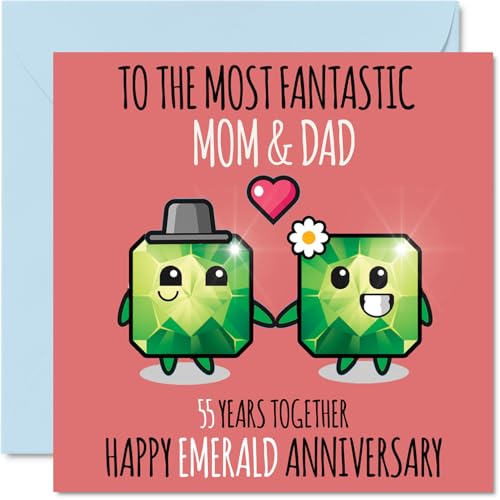 Carte anniversaire Stuff4 Mom & Dad 55 ans ensemble