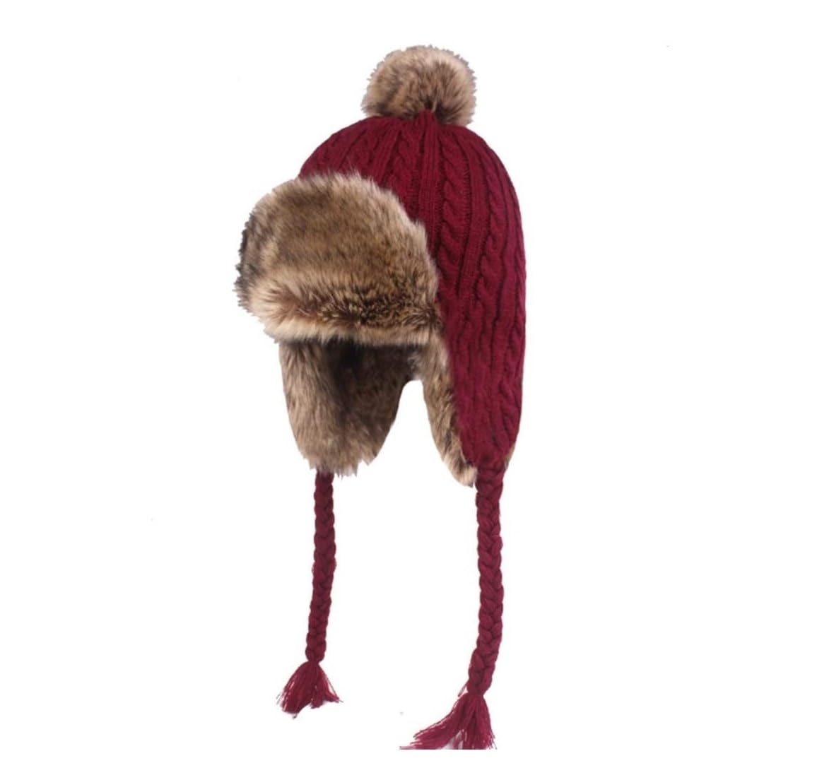 Czapka Zimowa Damska Czapka Z Dzianiny Zimowa Ciepła, Zagęszczona Szydełkowa Czapka Typu Beanie Ciepła Czapka
