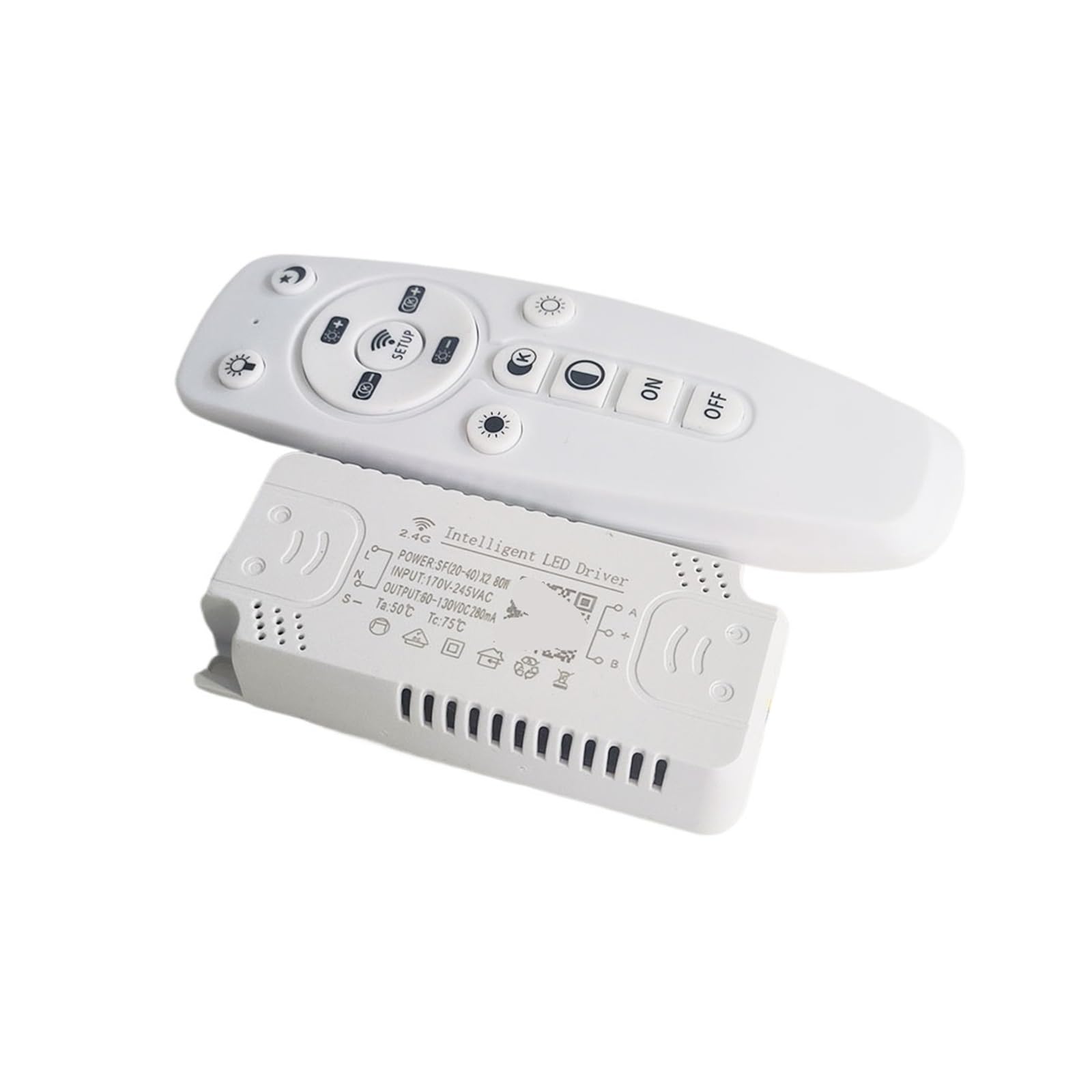Pilote LED intelligent 2,4G transformateur dimmable 20-40w X2 avec telecommande