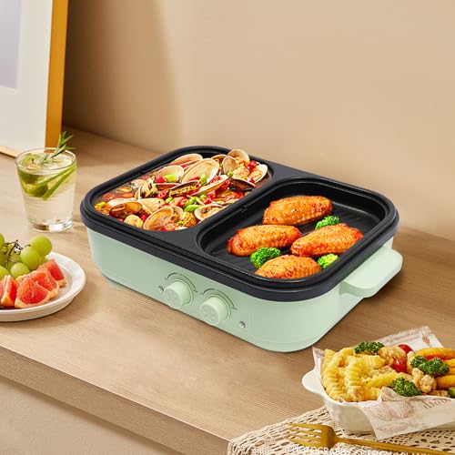 Hotpot Elektrisch Pot und Tischgrill 2 in 1 Suppenkessel, 1300W Dual Use – Bild 3
