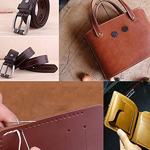 15 hilos encerados para coser cuero, hilo de coser recubierto de cera de poliéster, 50 metros, 15 colores para billeteras, bolsas y pulseras miniatura 3