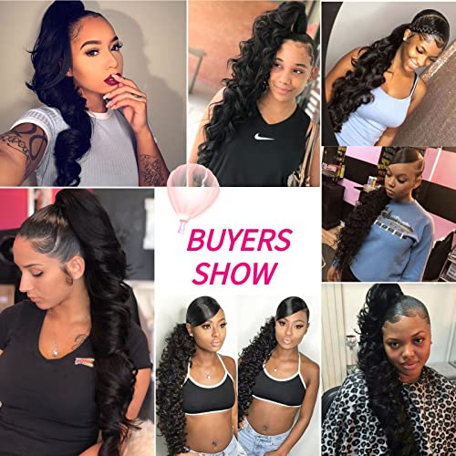 Krsi 28 Inch Drawstring Ponytail Long Curly Wavy Ponytail Extension For Black Women, Black Side Ponytail Curly Hair Clip In Extensions Fake Ponytail Fake Hair Synthetic Pony Tails For Adults Women(1B#) #TOP2