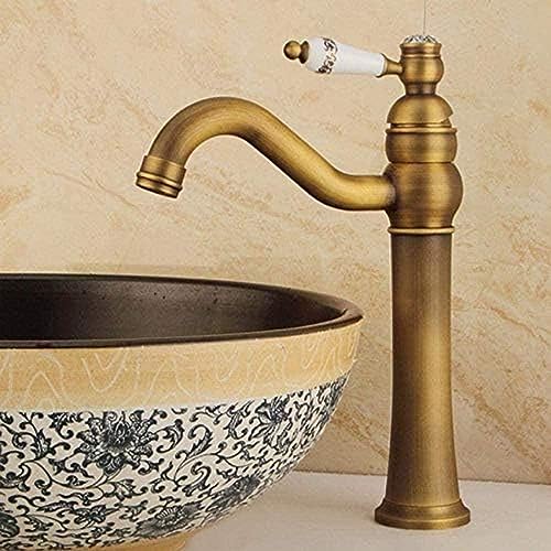 Robinet de lavabo en laiton mélangeur noir eau chaude et froide pour vasque salle de bains design