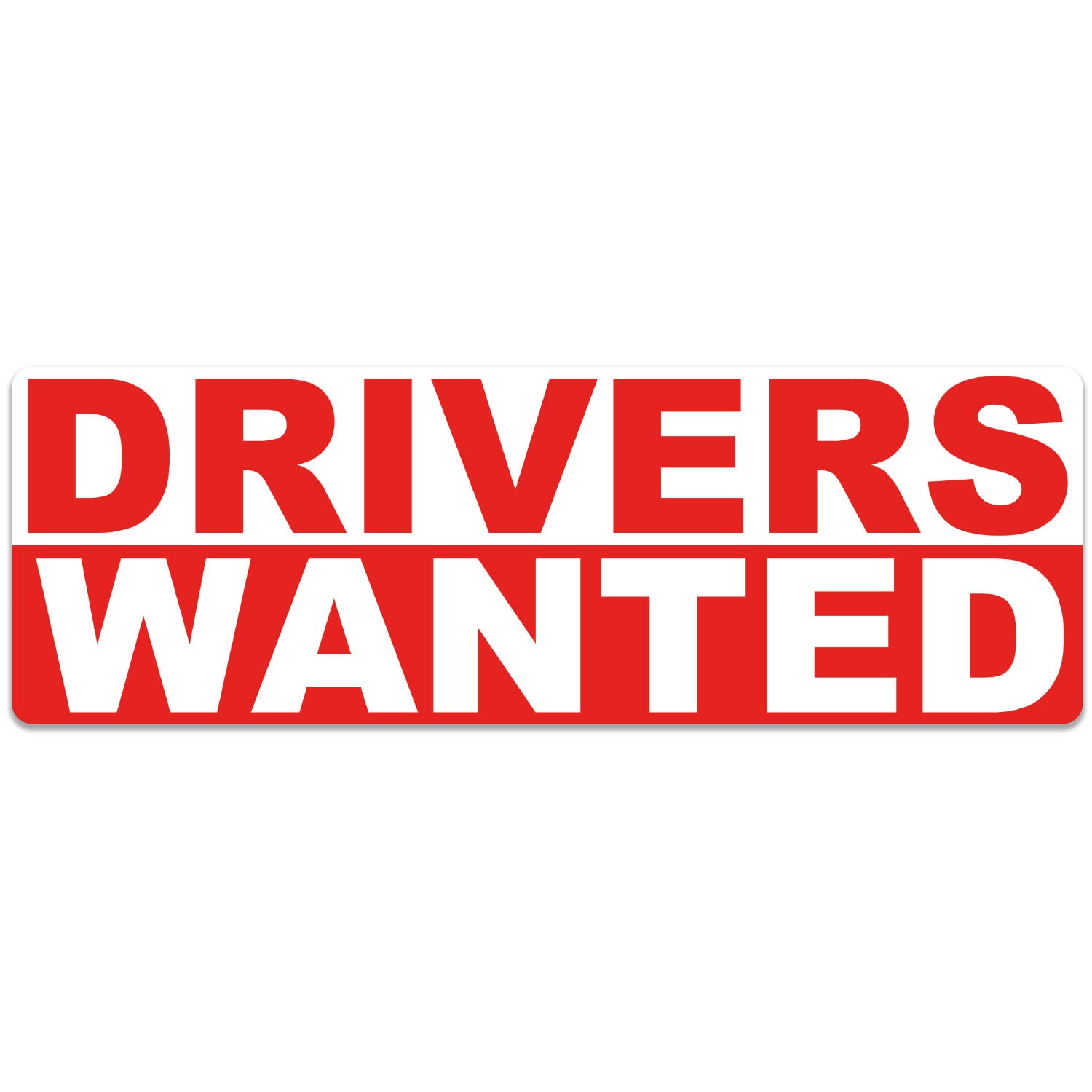 Drivers Wanted Job Sticker Window Decal Sign Advert (XX-Large - 150cm x 50cm)