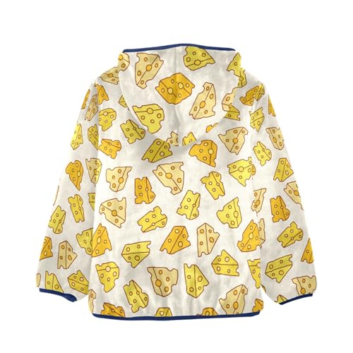 Cheese Girls Fleece Jacket Girls Fall Jacket Girls Zip Up Hoodie Girls Sherpa Jacket 2-10T2