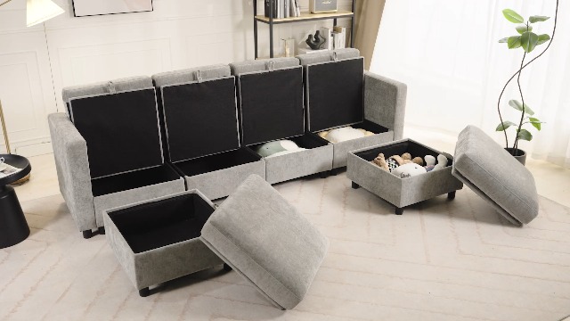 Amazon.com: WUTUTUEE 58”Modular Sectional Loveseat Sofa