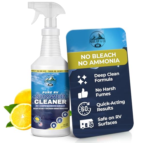 Shower Cleaner for RV & Camper Bathrooms, 32oz Trigger Spray, Bleach Free Ammonia Free Plastic &...