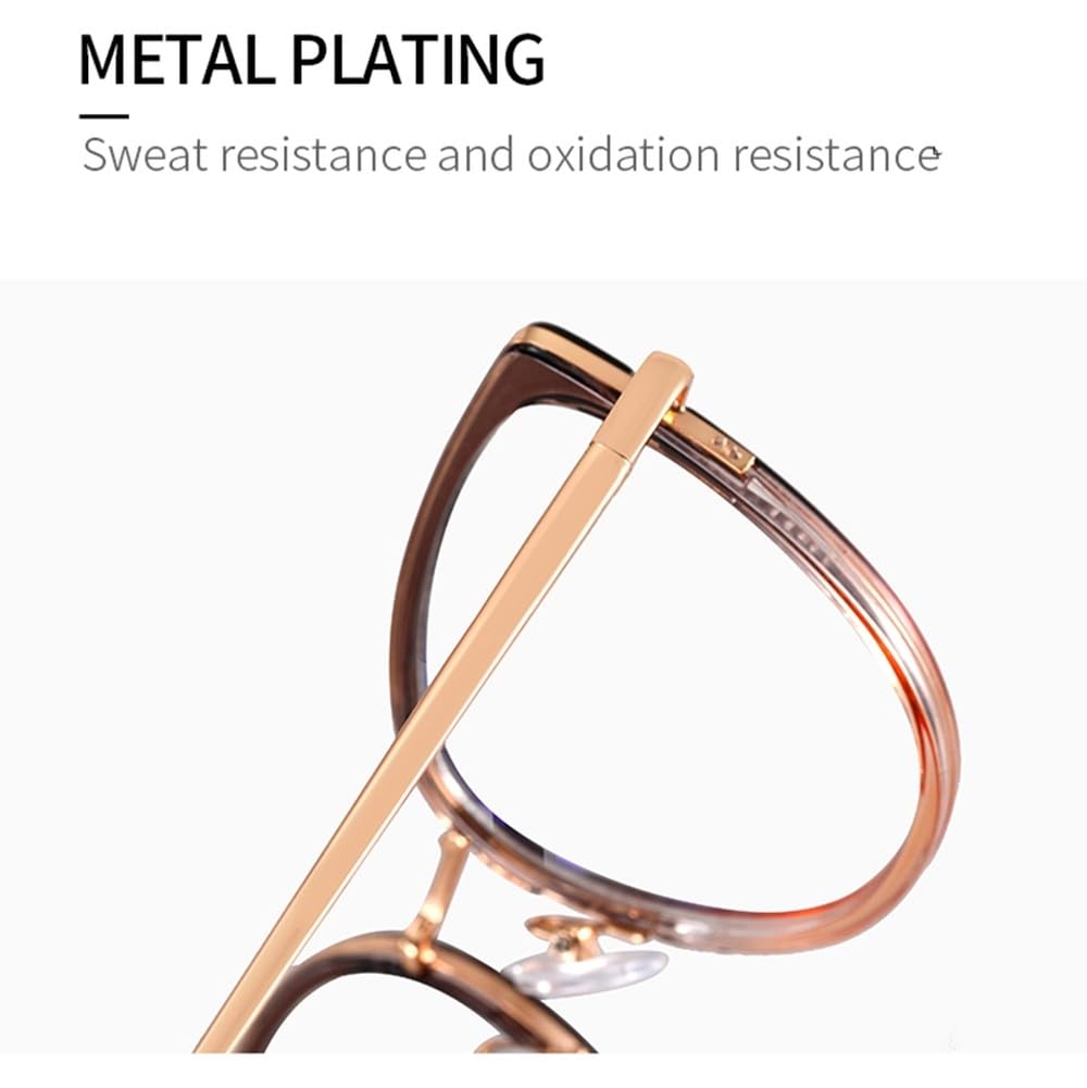 okulary modne przezroczyste soczewki kocie okulary oprawki retro damskie metalowe różowe czarne lekkie prezent