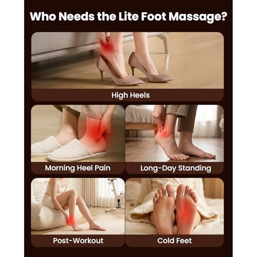 Image of BOB and Brad Lite Foot Massager FSA Eligible HSA, Birthday Gifts for Women Men, Shiatsu Foot Massager with Heat for Neuropathy & Plantar Fasciitis Relief, Electric Deep Kneading Feet Massager Machine
